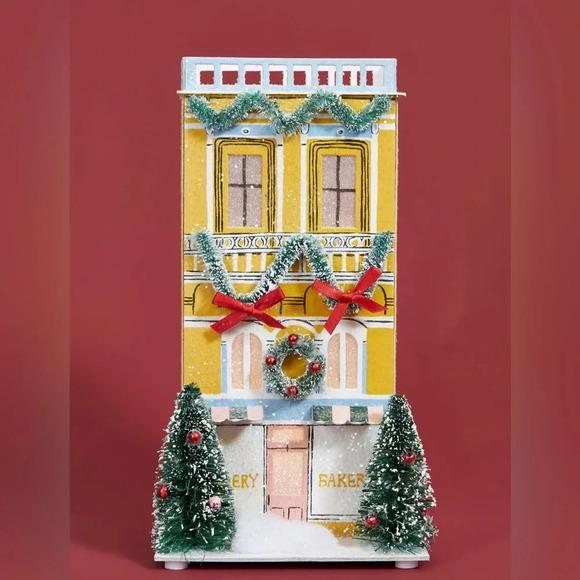Anthropologie Christmas Village house light up decor george & viv 2022 bakery - Picture 1 of 10